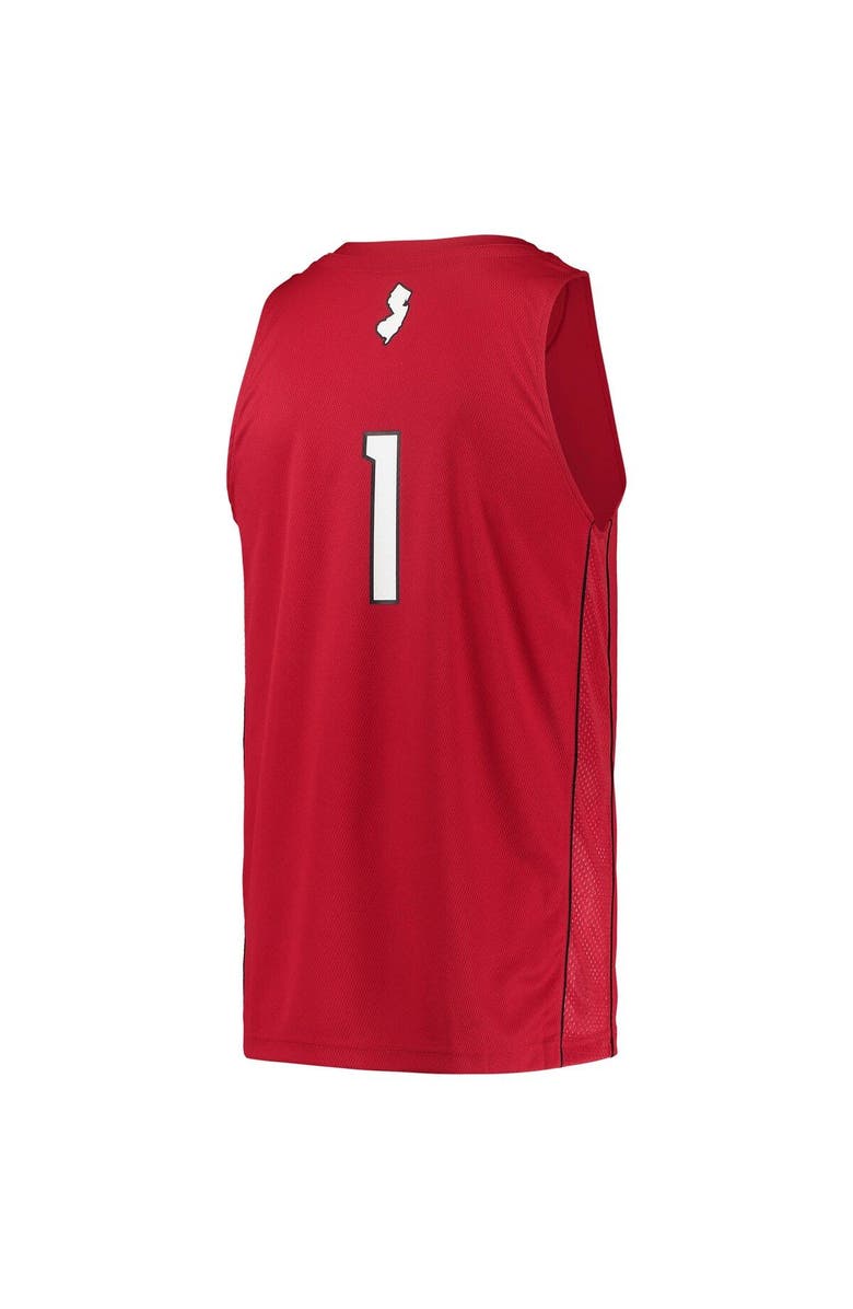 adidas Men's adidas #1 Scarlet Rutgers Scarlet Knights Team Swingman Basketball Jersey, Alternate, color, Scarlet