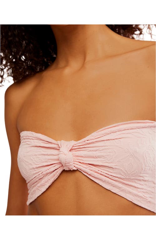 Shop Free People Floral Frills Knotted Bandeau Bra In Light Pink