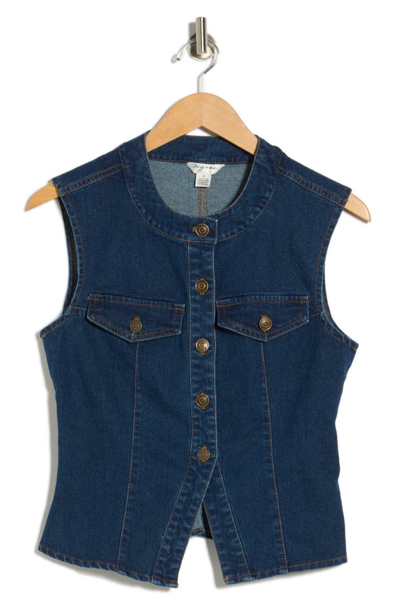Vigoss Denim Vest, Main, color, Rinse
