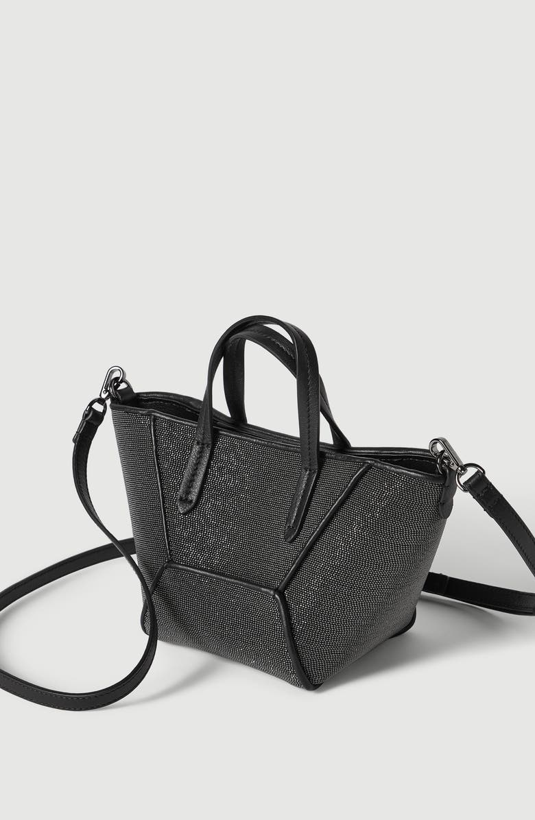 Brunello Cucinelli Precious BC Duo mini bag, Alternate, color, Black