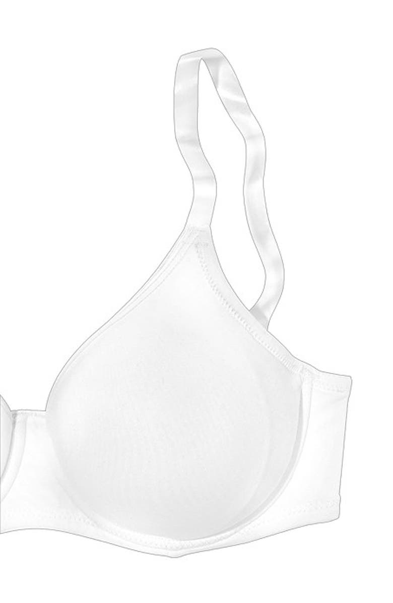 LASCANA Clear Strap Underwire T-Shirt Bra, Alternate, color, White