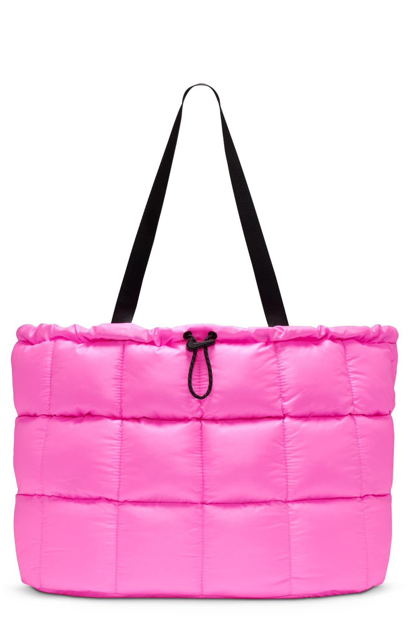 Jordan Nike Quilted Tote, Main, color, Pink Spell/ Black/ Black