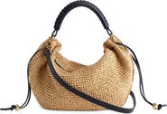Madewell The Camren Gathered Shoulder Bag in Raffia