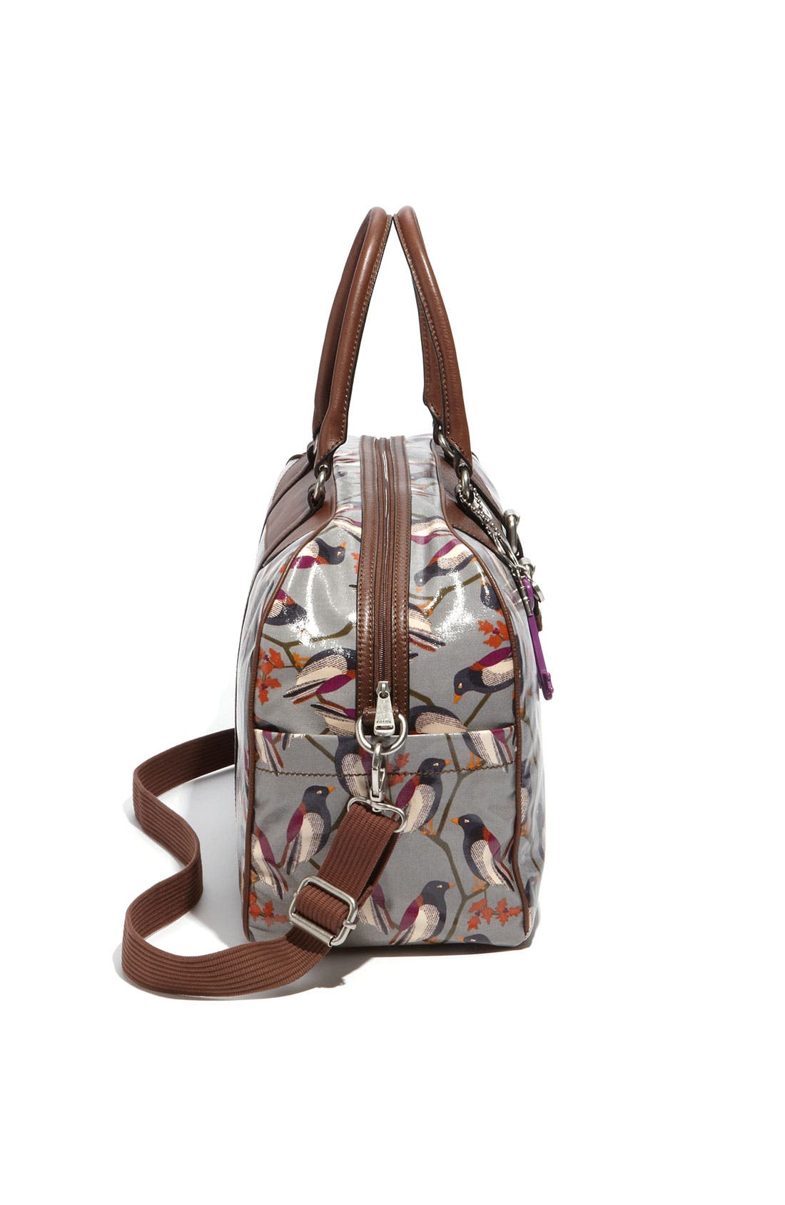 Fossil 'Vintage Key-Per' Coated Canvas Duffel Bag, Alternate, color, 