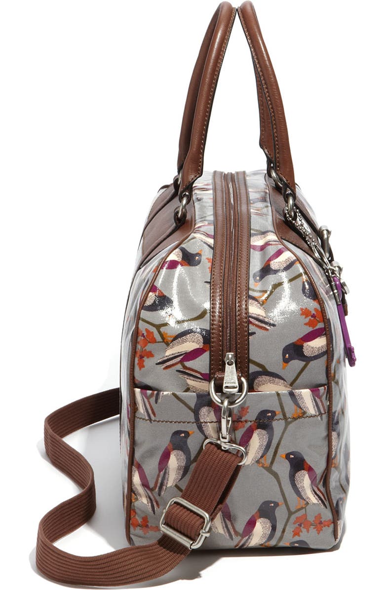 Fossil 'Vintage Key-Per' Coated Canvas Duffel Bag, Alternate, color,