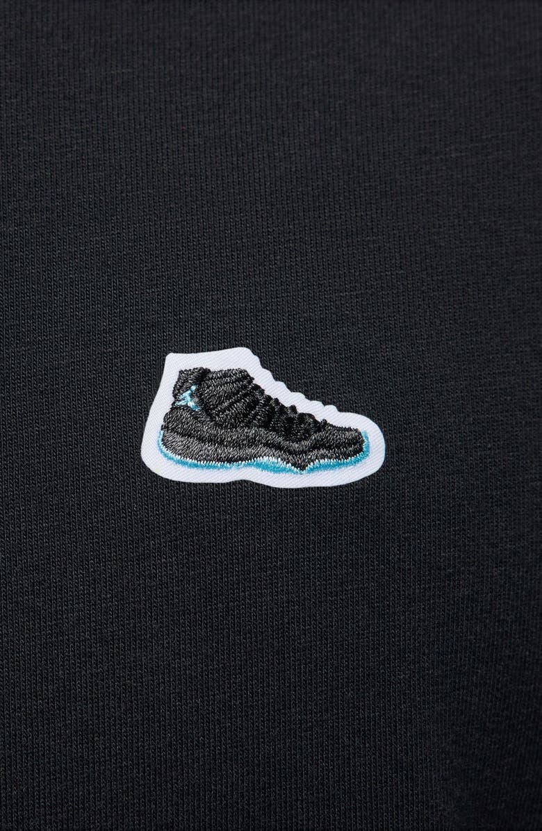 Jordan Air Jordan 11 'Gamma' Embroidered T-Shirt, Alternate, color, Black