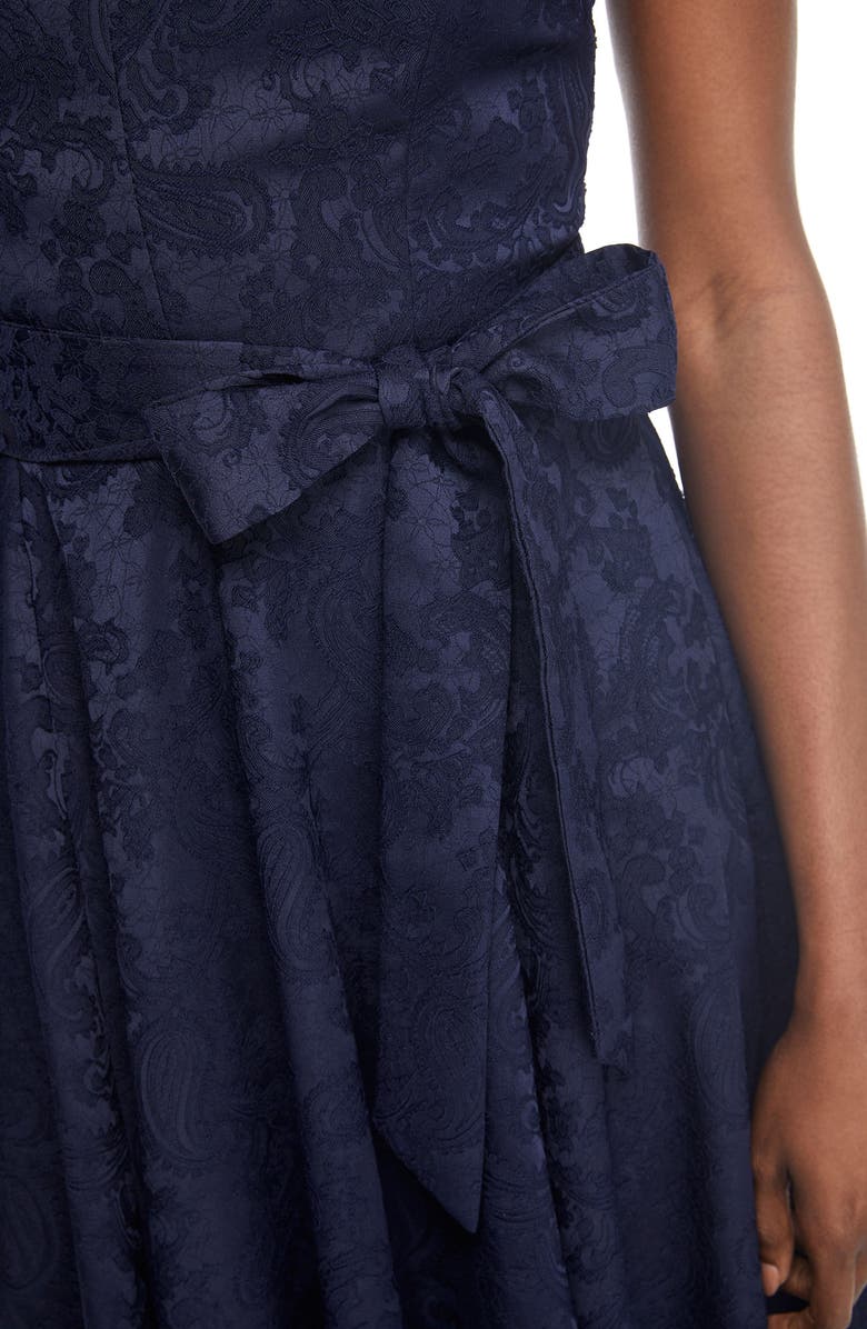 Gal Meets Glam Collection Gloria Paisley Jacquard Fit & Flare Dress, Alternate, color, 