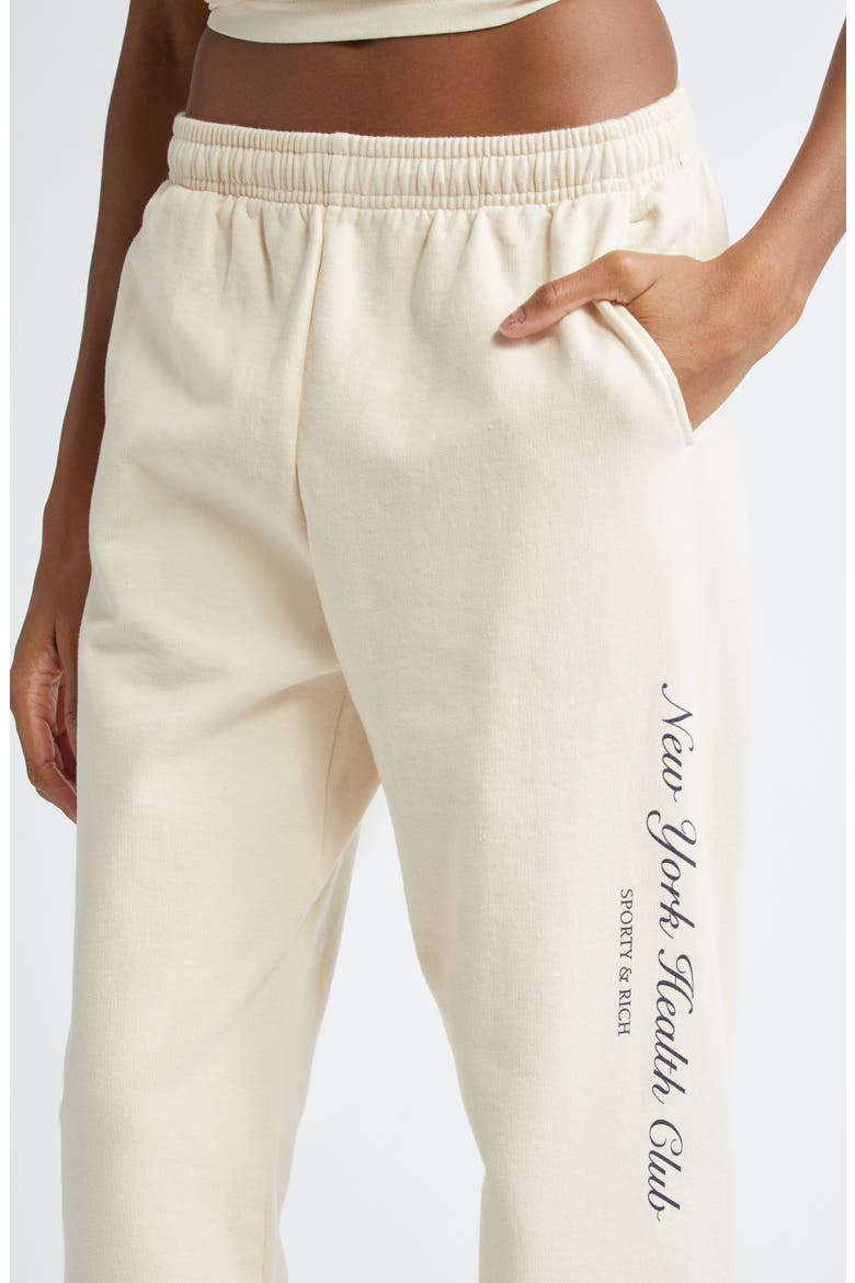 NY Health Club Joggers, Alternate, color, CREAM