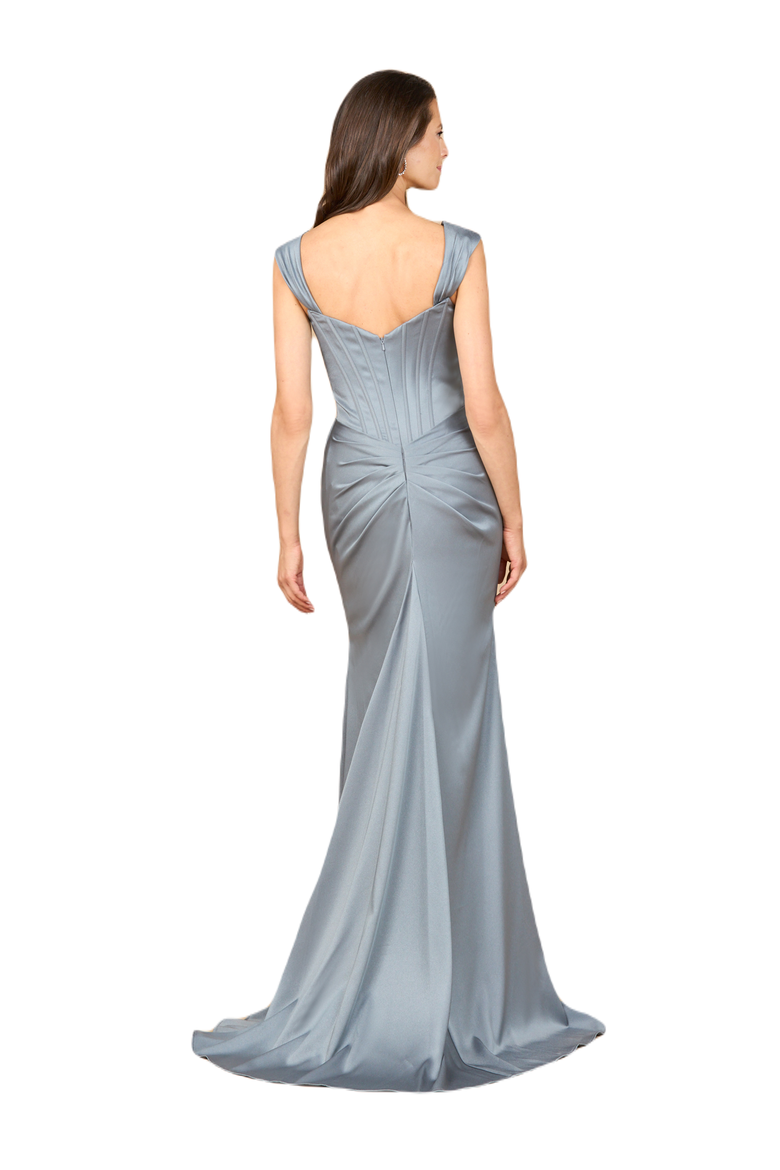 Sleeveless Corset Gown, Alternate, color, Twilight