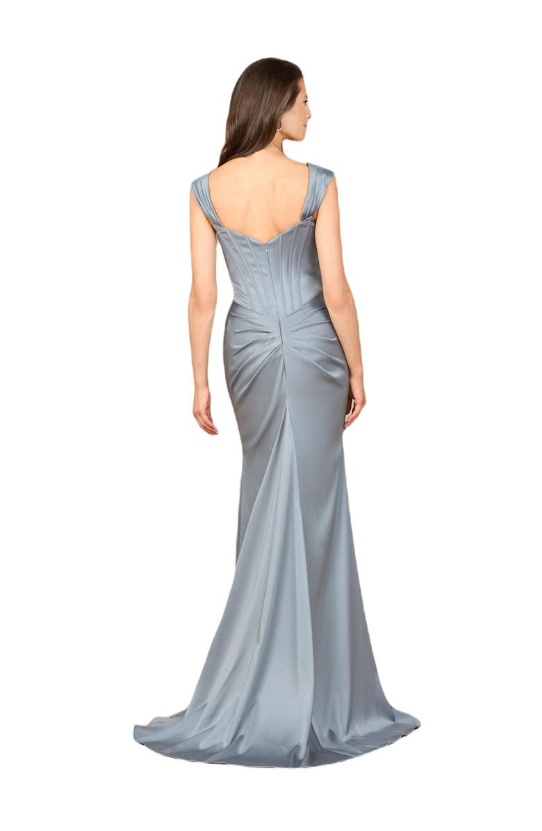 LARA New York Sleeveless Corset Gown, Alternate, color, Twilight