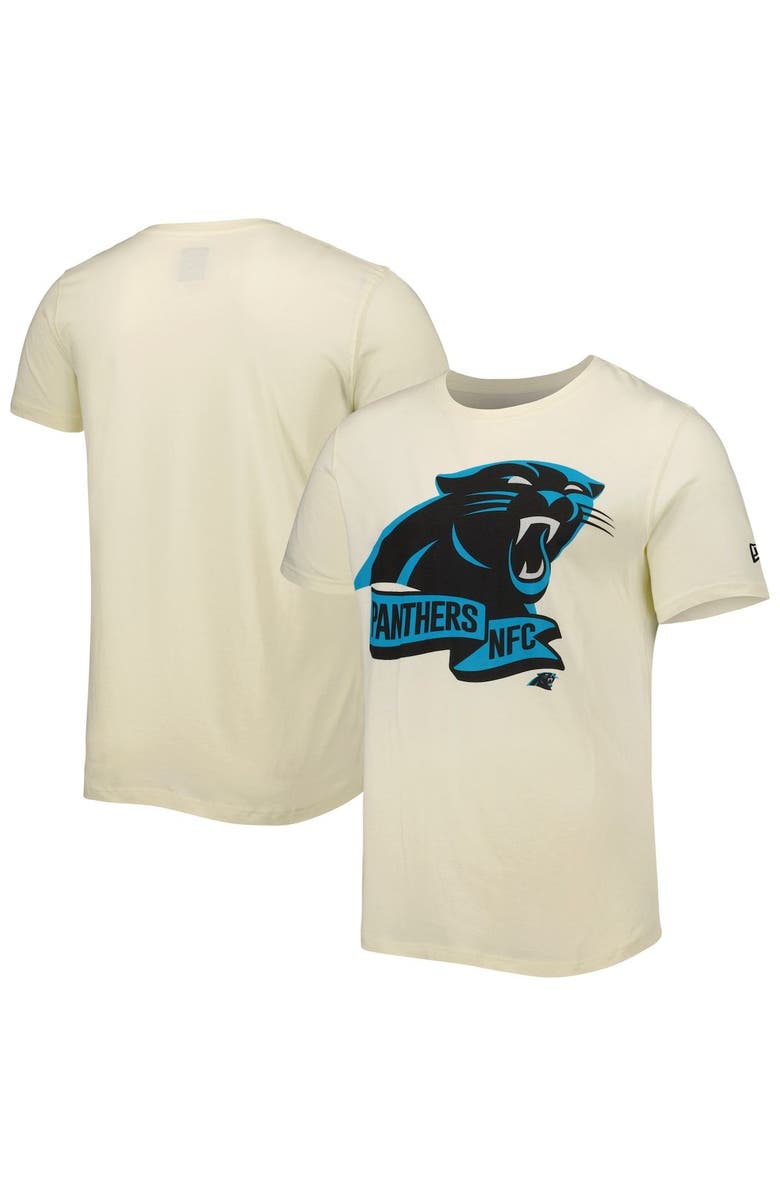 New Era Men's New Era Cream Carolina Panthers Sideline Chrome T-Shirt, Alternate, color,
