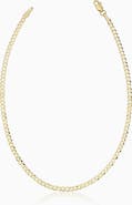 Oradina 10K Gold Carmine Curb Petite Bracelet