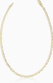 Oradina 10K Gold Carmine Curb Petite Bracelet
