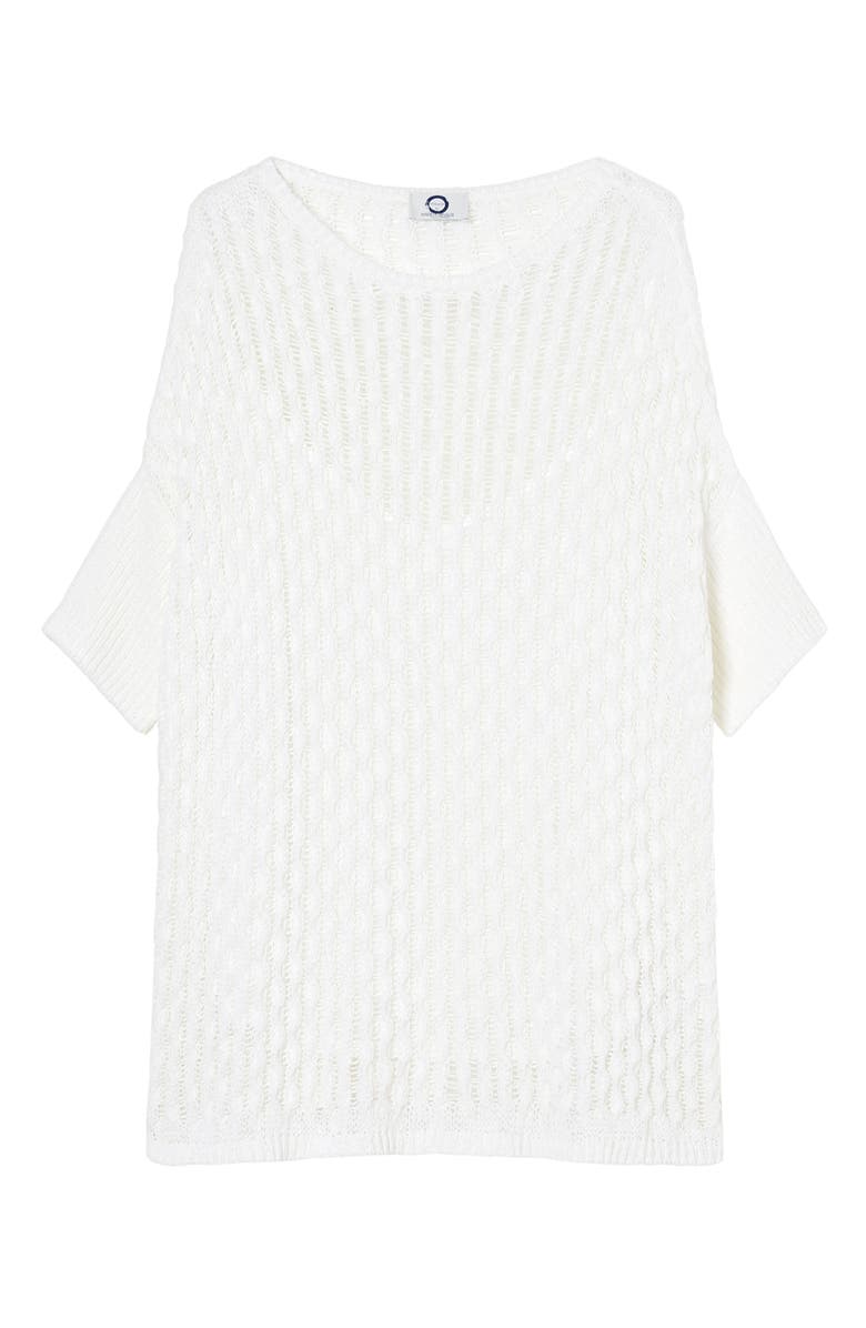 Marina Rinaldi Giugno Openwork Sweater, Alternate, color, Optical White
