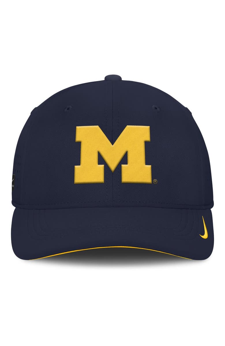 Nike Men's Nike Navy Michigan Wolverines 2025 On-Field Gameday Performance Flex Hat, Alternate, color, 