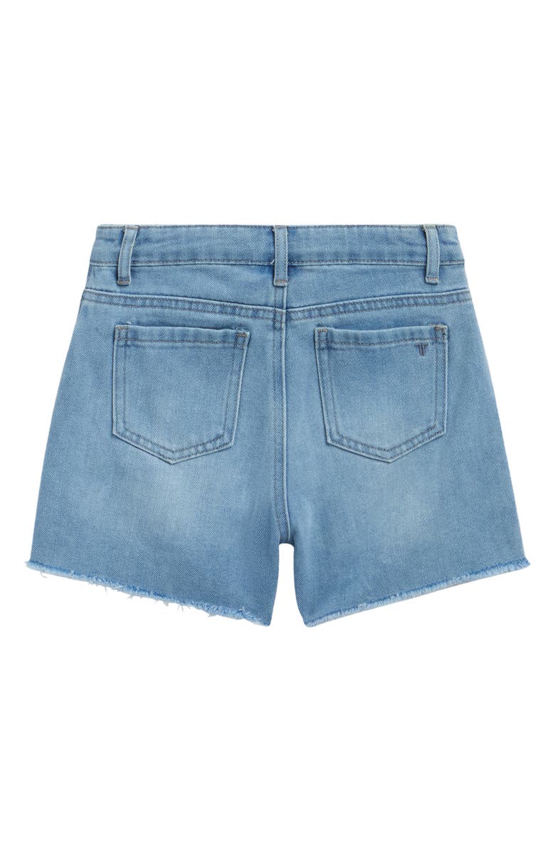 Tractr Kids' Bow Embroidered Shorts, Alternate, color, Indigo