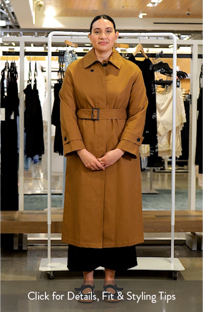Belted Cotton Trench Coat, sales video thumbnail
