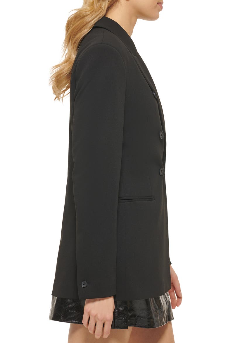 Double Breasted Blazer, Alternate, color, BLACK