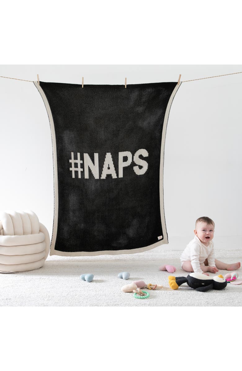 Pink Lemonade #NAPS Baby Blanket, Main, color, Black