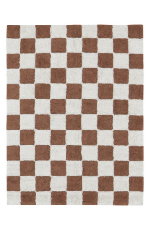 Tiles Washable Cotton Blend Rug