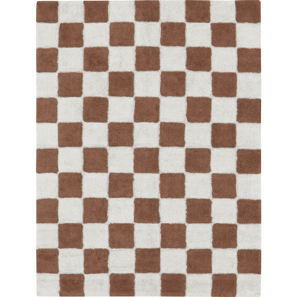 Lorena Canals Tiles Washable Cotton Blend Rug In Brown