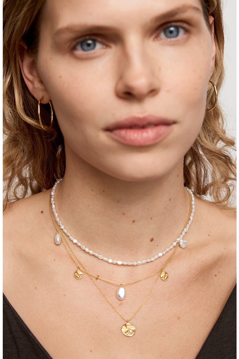 Capri Keshi Pearl Necklace, Alternate, color, 18K GOLD VERMEIL / PEARL