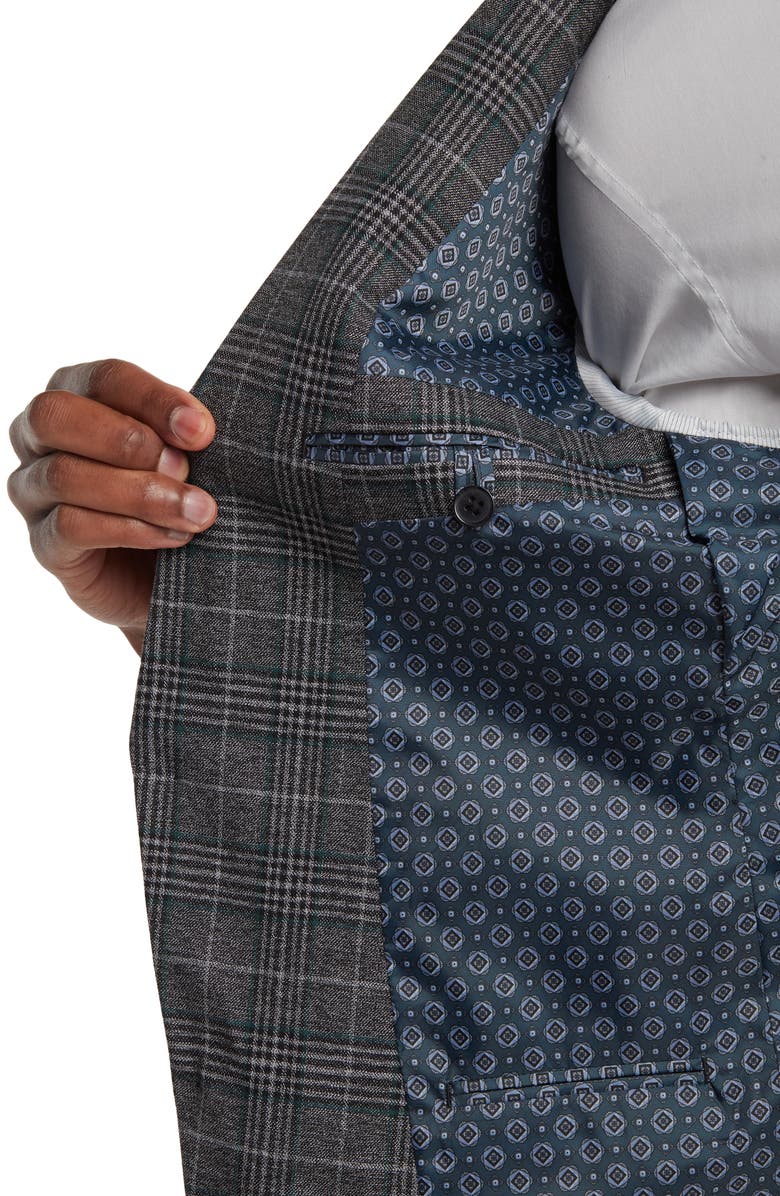 SAVILE ROW CO Textured Plaid Two-Piece Suit, Alternate, color,