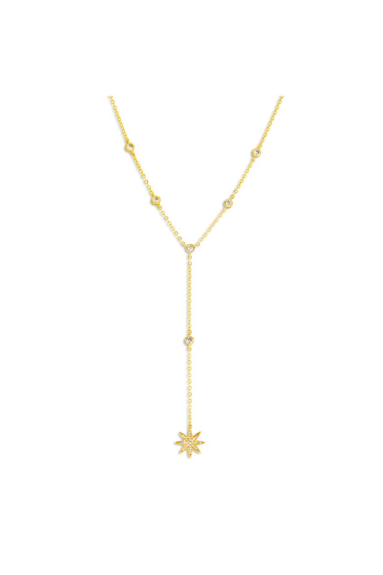 Starburst Lariat Necklace, Main, color, Gold