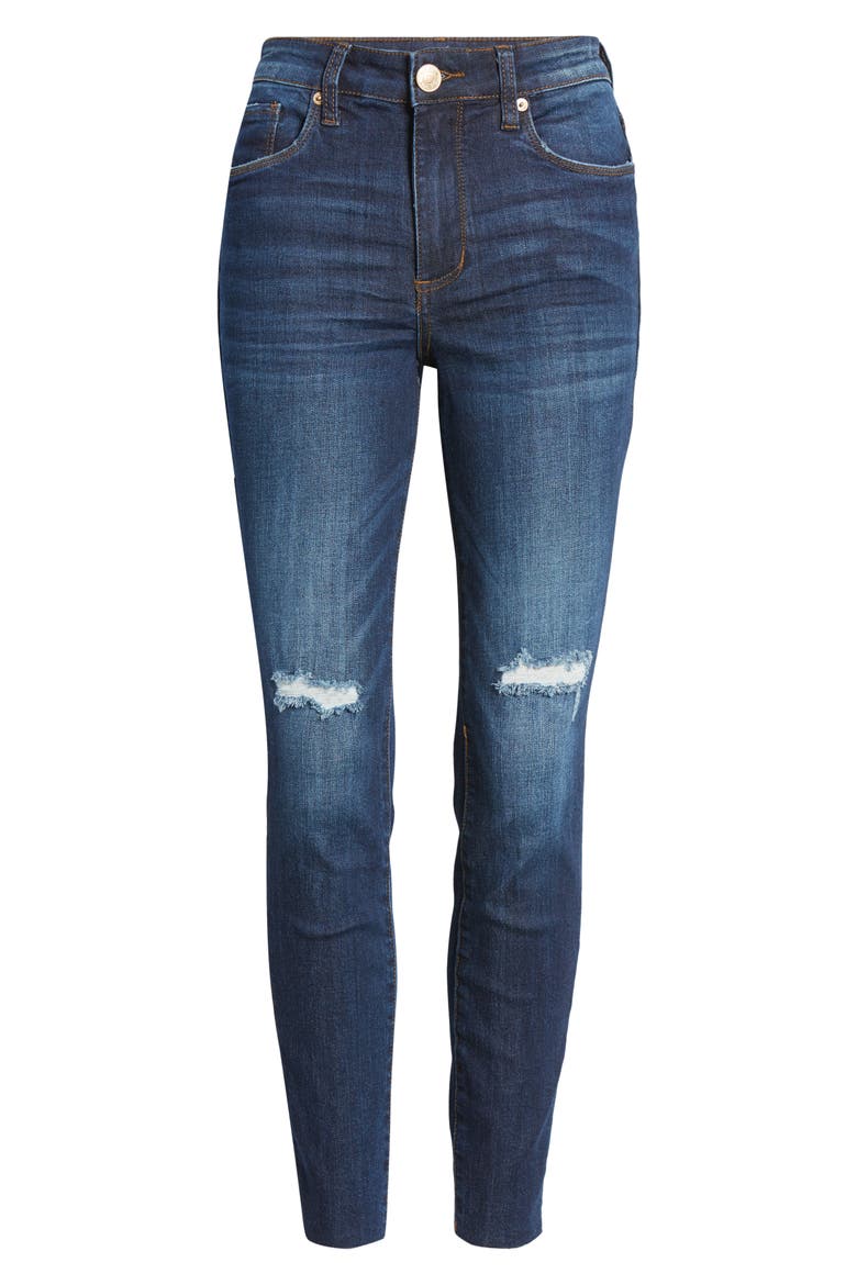 Ellie High Rise Raw Hem Ankle Jeans, Alternate, color, LAS FLORES CANYON