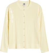 Anne Klein Clear Sequin Cardigan