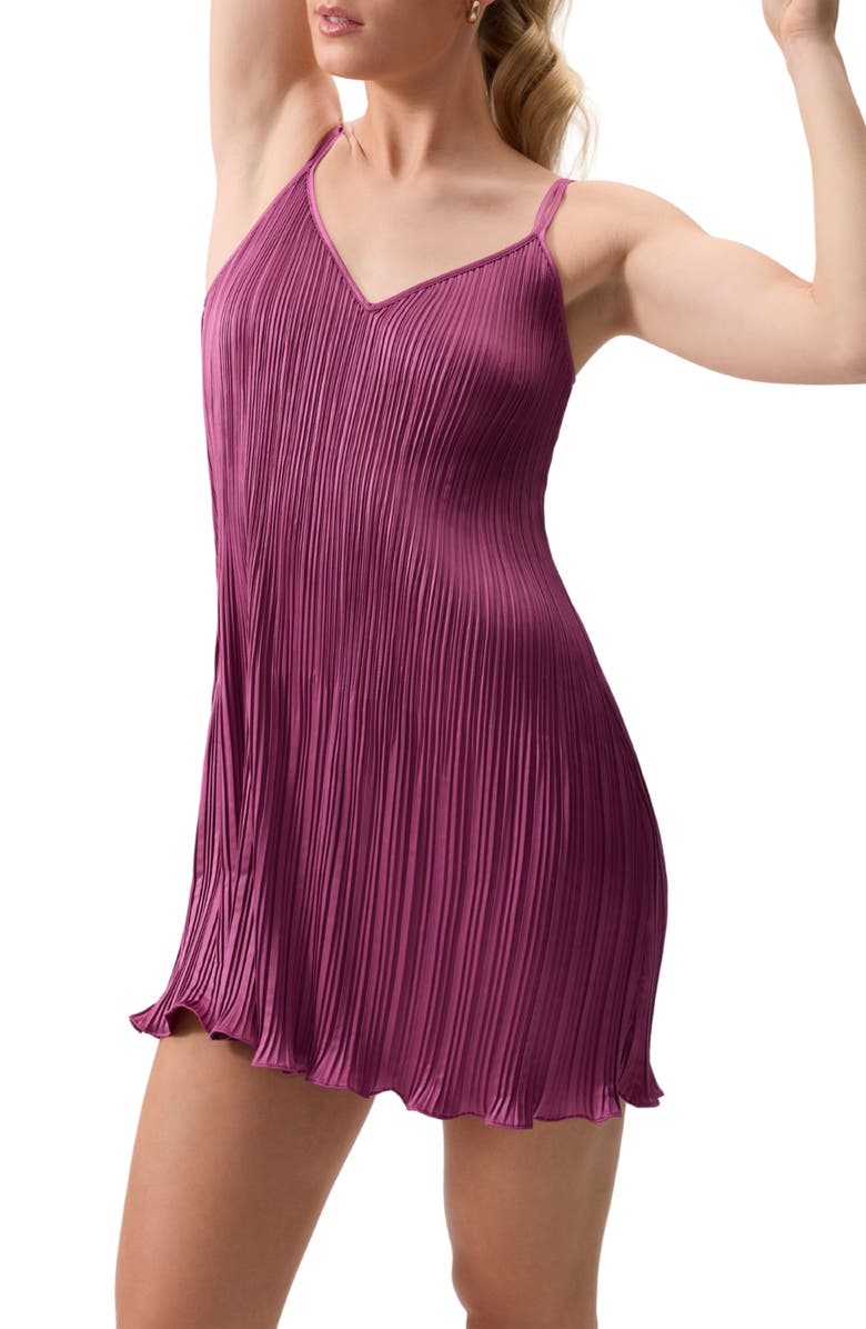 Rya Collection Promise Plissé Chemise, Alternate, color, Berry