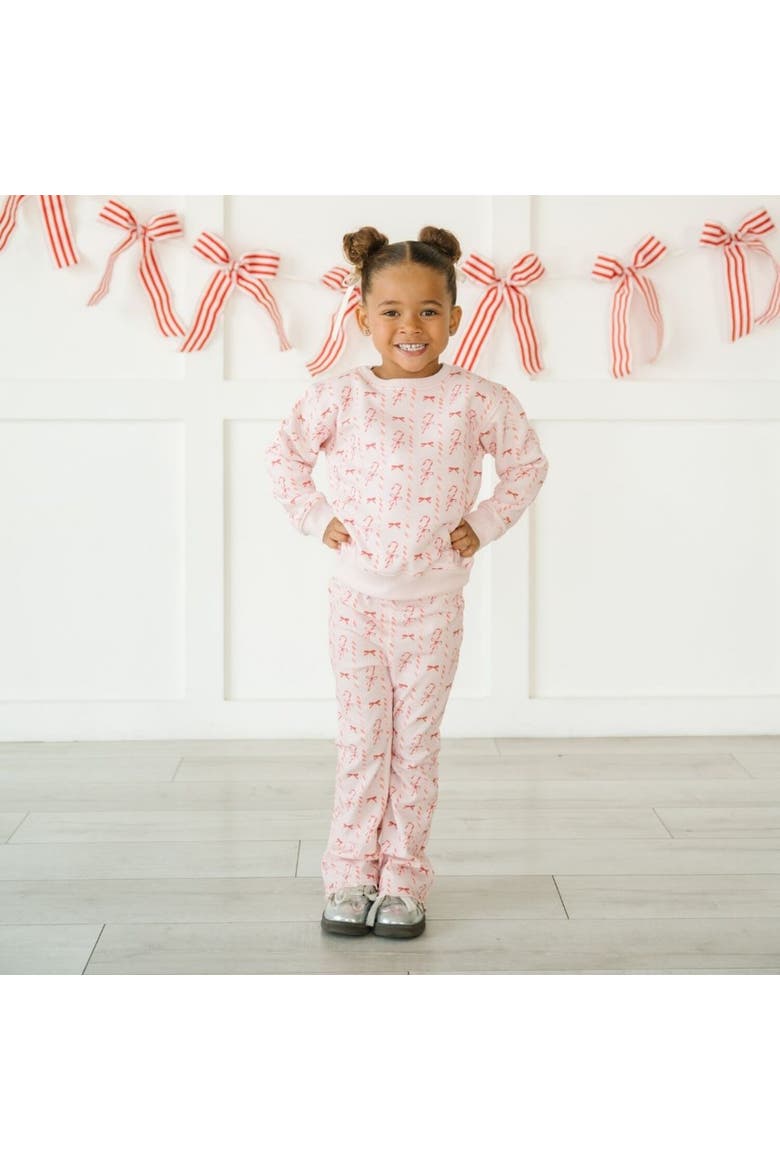 Candy Cane Lane Christmas Flare Legging, Alternate, color, Ballet Pink