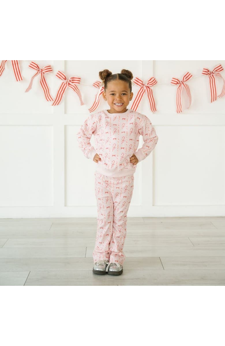 Sweet Wink Candy Cane Lane Christmas Flare Legging, Alternate, color, Ballet Pink