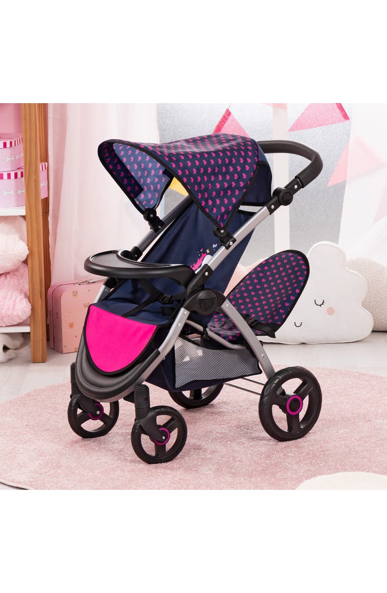 Bayer Design Twin Star Stroller, Unicorn, Seats 2 Dolls Up to 18 Inches, Alternate, color, Multicolored