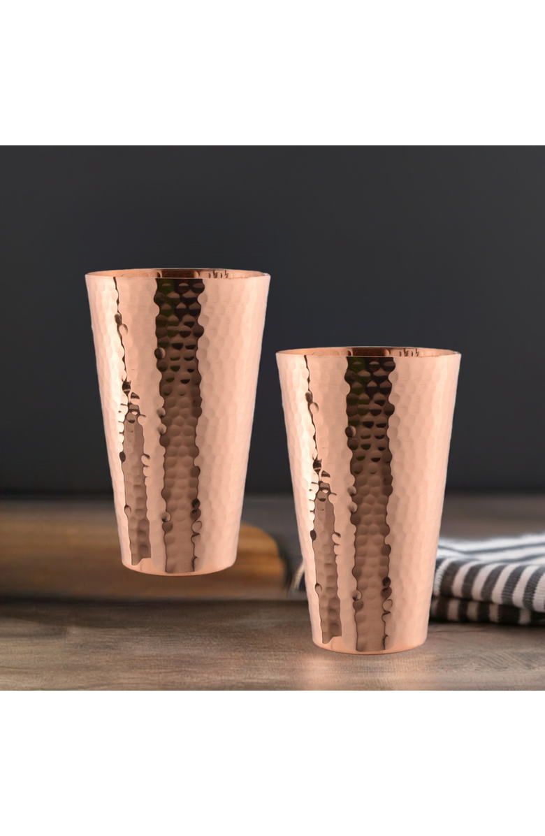 Prince of Scots Hammered Copper Ice Tea Tumbler - Set of 2, Alternate, color, Copper