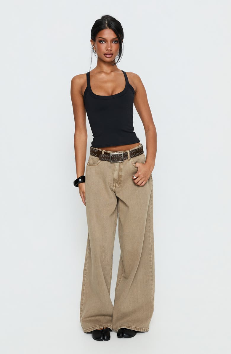 Princess Polly Naylor Mid Rise Wide Leg Jeans, Alternate, color,
