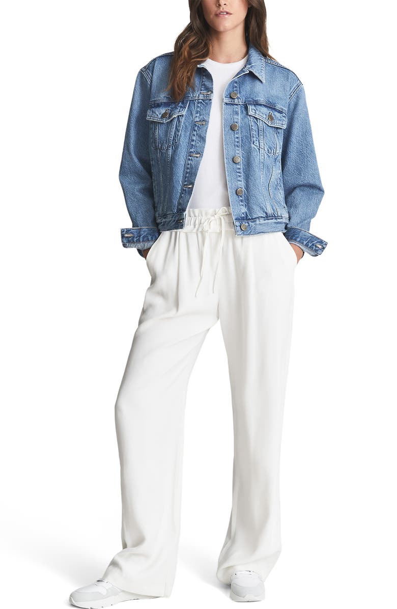 Reiss Ellery Denim Trucker Jacket, Alternate, color,