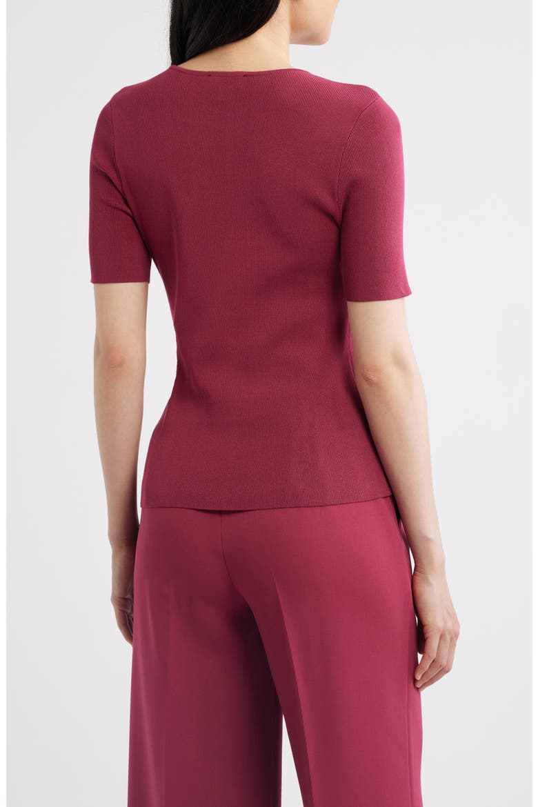 Short Sleeve Sweater, Alternate, color, BERRY BLISS