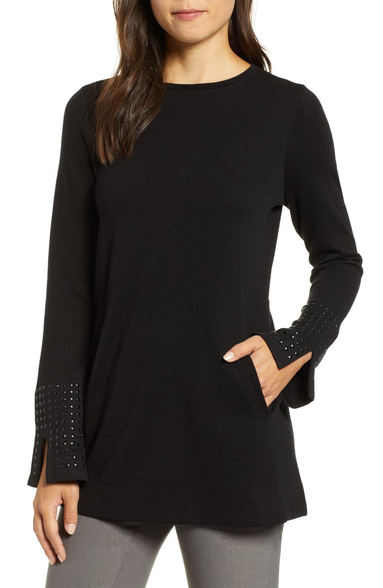 NIC+ZOE Studded Cuff Top, Main, color,