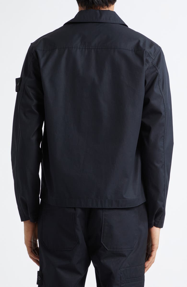 Stone Island Cotton Canvas Zip Jacket, Alternate, color, Black
