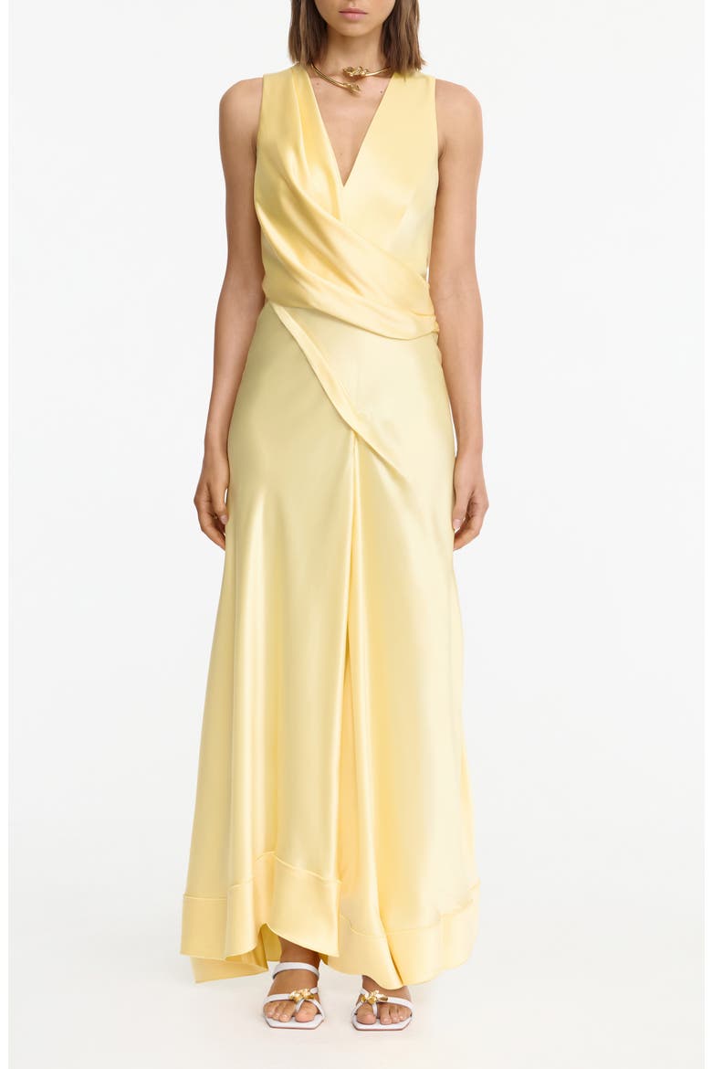 Eastoncroft Satin Gown, Main, color, LEMON SORBET
