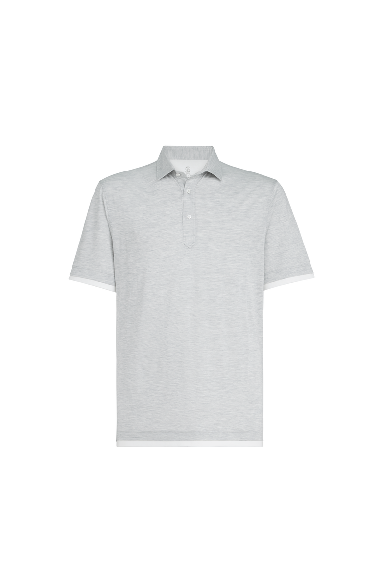 Brunello Cucinelli Polo with shirt collar, Main, color, Off-White