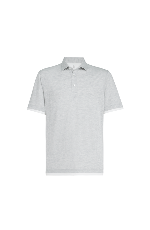 Polo with shirt collar
