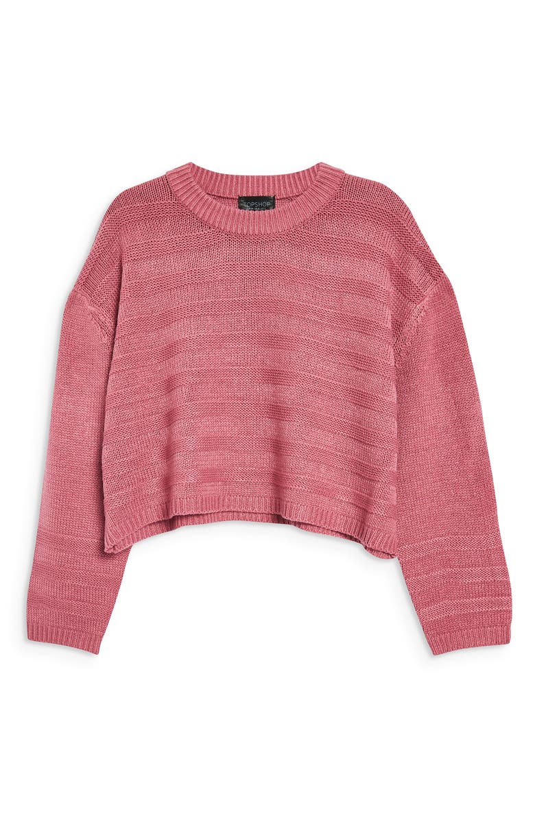 Topshop Ottoman Crop Sweater, Alternate, color, 