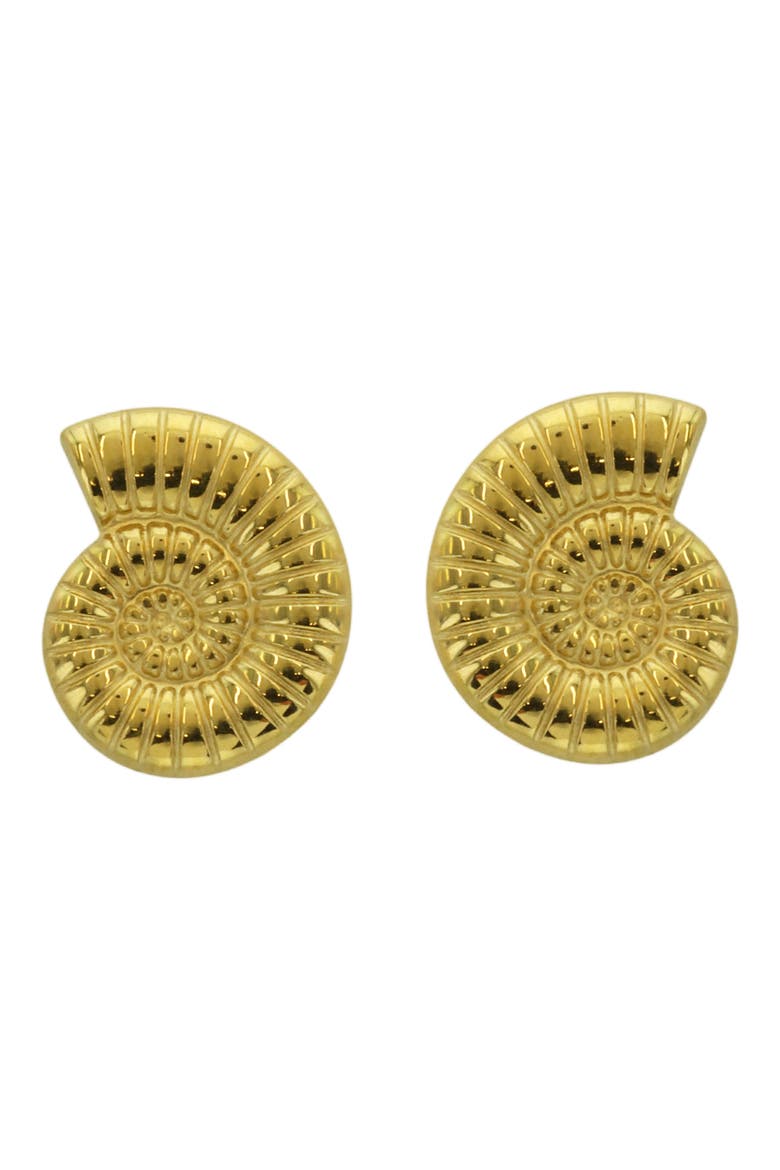 Twist Shell Earrings, Main, color, GOLD