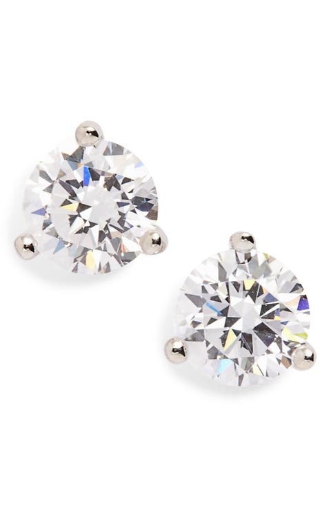 Cubic Zirconia Stud Earrings - 1.0ct.
