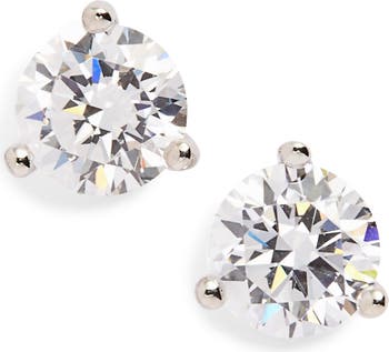 Cubic Zirconia Stud Earrings - 1.0ct.