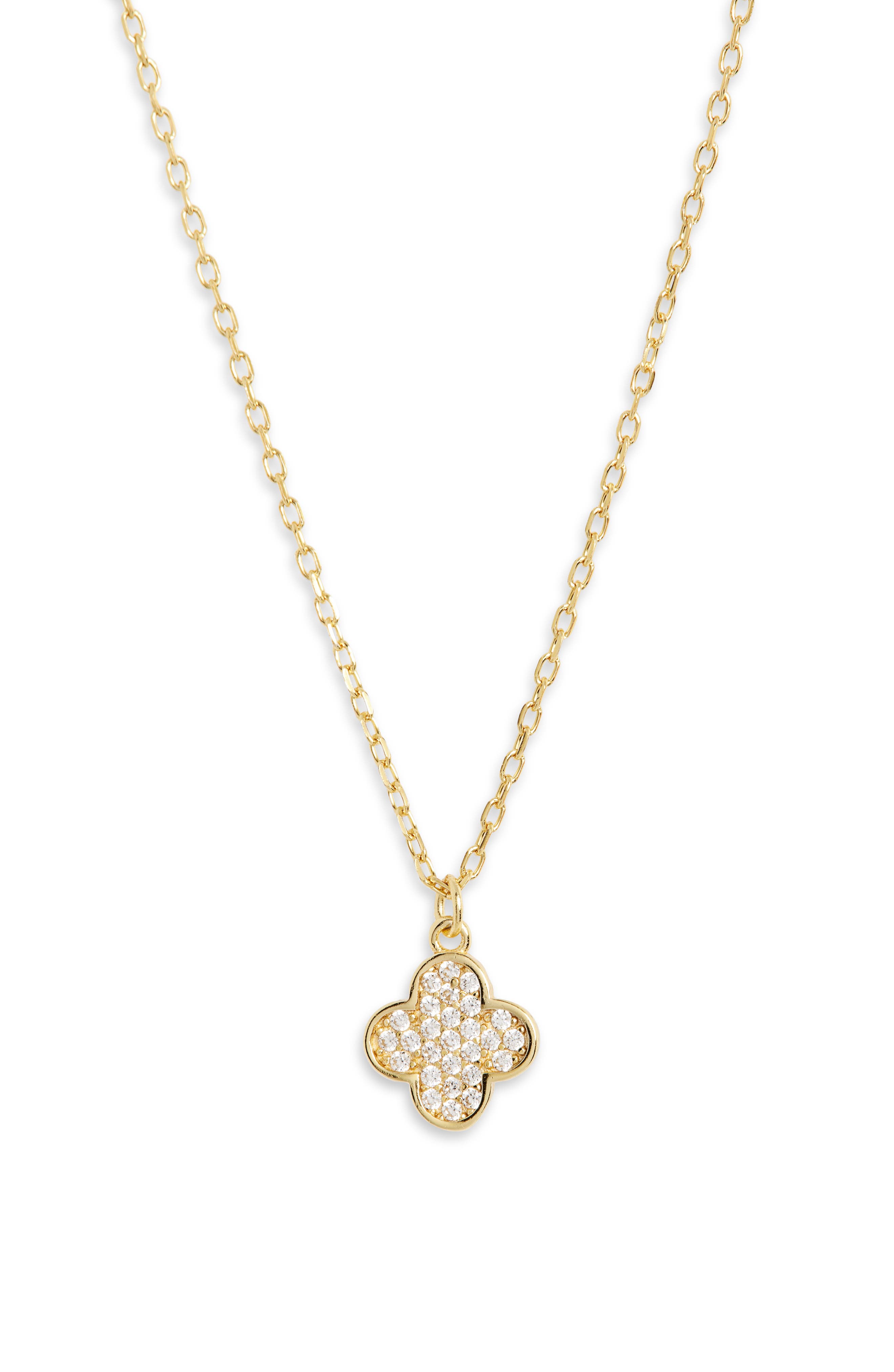 ARGENTO VIVO CZ Clover Pendant Necklace
