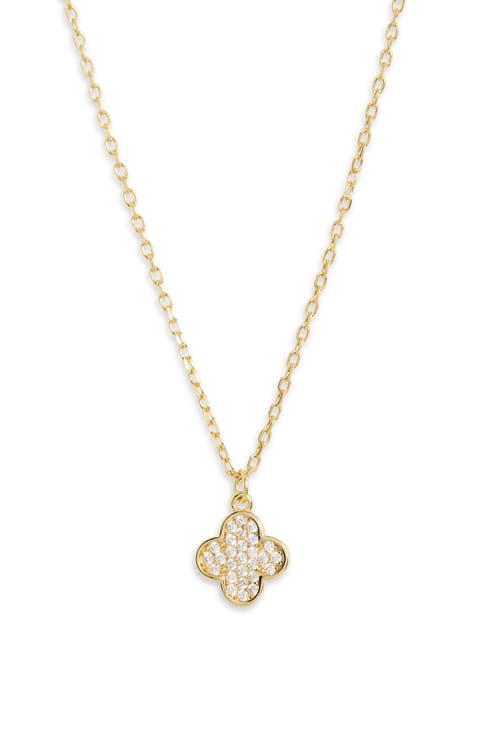 CZ Clover Pendant Necklace