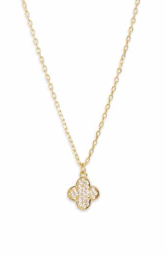 ARGENTO VIVO CZ Clover Pendant Necklace